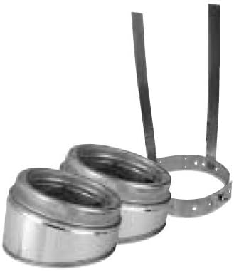 Metalbest 5T-EL15KIT Ultra-Temp 5" Class A Chimney Pipe 15 Degree Elbow Kit, Stainless Steel