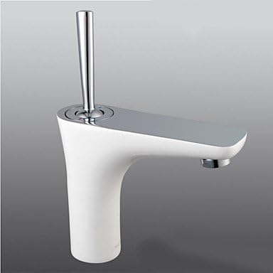 Furesnts Modern home kitchen and bathroom faucet Single Lever Brass Spray Short Bathroom Basin Sink Tap Chrome Deck Mount Sink Faucets ,(Standard G 1/2 universal hose ports)