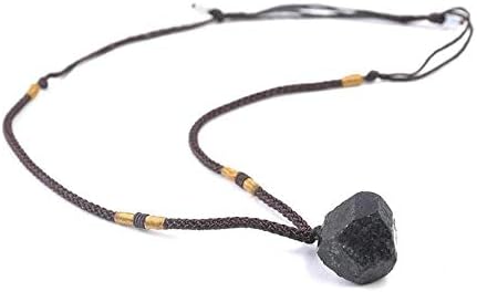 LJZCCAWDC Natural Crystal Black Tourmaline Stone Pendant Black Tourmaline Original Stone Ore Specimen Jewelry Accessories Gift