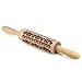 Christmas Wooden Rolling Pins,XYGGOO Wooden Engraved Embossing Rolling Pin with Christmas Deer Pattern for Baking Embossed Cookies,Rolling Pin Kitchen Tool for Kids and Adults to Make Cookie Dough