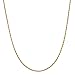 18K Gold over Sterling Silver 1.6mm Italian Rope Chain Necklace for Women and Men, Diamond Cut Shimmering Womens and Mens Chain, Layering Chain, Sizes 14