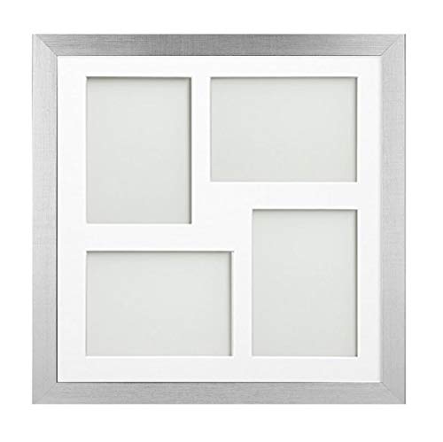 Frame Company Simpson Silver Multi Aperture Photo Frame, 40x40cm for 7x5 inch (x4 mix)