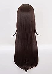 XiongXiongLe Long Straight Brown Wig for Amber