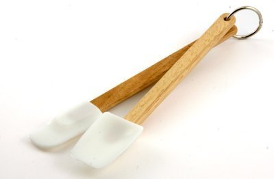 Mini Silicone Spatula Set With Wooden Handles