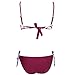 JingQi Women's Bandeau Push Up Floral Beach Wear Swimwear Bikini (Small, Purple)