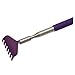 TOOGOO(R) Telescopic Stainless Steel Compact Scratching Tool Extendable 20-68cm Back Scratcher Massager 5 Section (Purple)