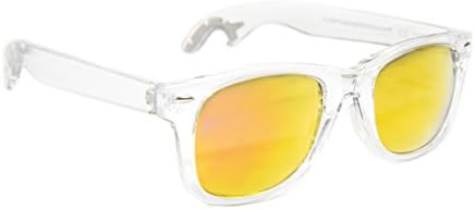 Cheers Sunglasses 1102CWW2 the Wildfires Cheers Bottle Opener Wayfarer Sunglasses, Clear/Orange