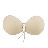 Jlong Silicone Adhesive Gel Stick On Push Up Backless Invisible Cup ABCD Bra