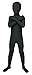 Sheface Kids Spandex Full Bodysuit Fancy Dress Costume (Small, Black)
