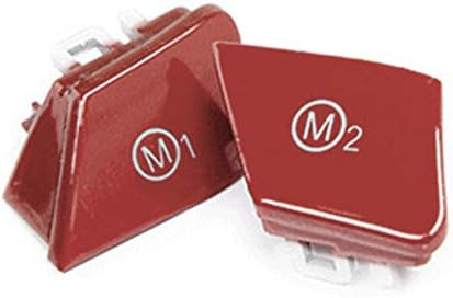 Arotom 2pcs Car Steering Wheel Red M1 M2 Mode Switch Button Cover For BMW M Series M3 M4 F80 F82 F83
