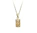 Prayer Box Tubular Shaped with Cross Pendant Hollow Style Unisex Necklace Fashion Jewelry (Gold Plated)