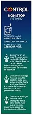 Condom Control Non Stop Retard - Caixa de preservativo, efeito retardante, adaptabilidade perfeita, sexo seguro, 12 unidades