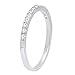 0.25 Carat (ctw) 14K White Gold Round White Diamond Ladies Stackable Wedding Band 1/4 CT (Size 6.5)