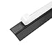 Frameless Weather Stripping Silicone Rubber Seal Window Door Sweep For -1 inch (25mm) x 16 Feet (5m) Length Adhesive (BLACK)