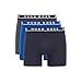 Hugo Boss BOSS Men's 3-Pack Cotton Boxer Brief, True Blue/Sky Captain/Forged Iron, X-Large