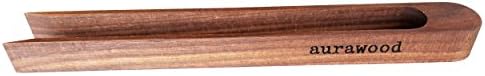 AURAWOOD Best Wooden Toaster Kitchen Tongs with Strong Neodymium Magnet Hand-made in the USA (Walnut)