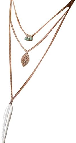 Mother's Day Gift, Muranba Women Multilayer Irregular Crystal Gold Pendant Chain Statement Necklace Women Multilayer Irregular Crystal Gold Pendant Chain Necklace (Gold 2)