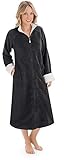 Zip Front Plush Knit Robe