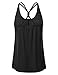 JJ Perfection Woman's Solid Racerback Flare Tank Top With Cinched Back