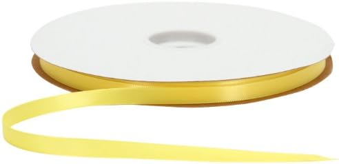 Offray Single Face Satin Craft  3/8-Inch by 100-Yard Ribbon Spool, Lemon