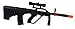 Super Action Toy Gun Steyr AUG Rifle w/ Lights, Sounds, Scope Attachment, Vibrating Recoil Action, Ultraviolet Blue Light Piece, & Foregrip