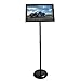 HAITIAN Sign Holder Poster Stand with Adjustable Height from 40” to 58”, Round Metal Base, Sign Frame Revolvable To Either Horizontal or Vertical View Display, for 11 X 17 Inch Poster - Black