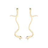 Miss Kiss Punk Alloy Snake Earrings Crystal Mosaic Drop Snake Earrings for Women and Girls Gifts