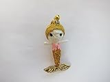 Gold Mermaid Voodoo String Doll Keychain