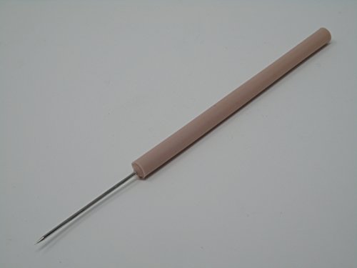 PACK OF 12 DISSECTING DISSECTION TEASING NEEDLE STRAIGHT WITH PLASTIC HANDLE ( HTI BRAND)
