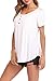 Fantastic Zone Womens Tops and Blouses Short Sleeve Tunics Plus Size Summer Shirts White XXL