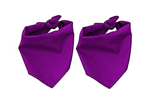 EechicSpace 2 Pack Large Blank Dog Bandana Purple Scarf — image 1