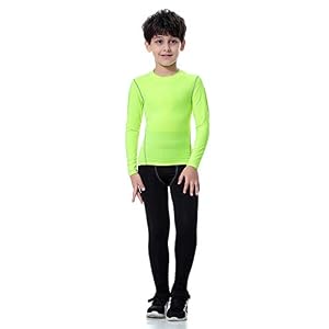 LNJLVI Kids’ Boys Compression Long Sleeve Quick Dry Pant Sports Base Layers 2 Set