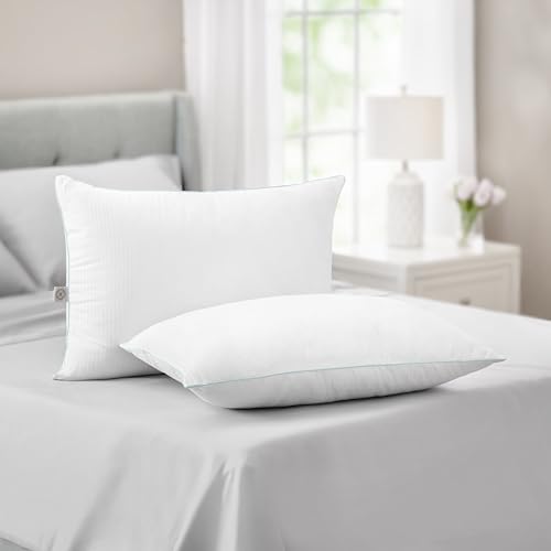 Martha Stewart Down Alternative Pillow, Stomach/Back/Side, Std/Queen, 2-Pk
