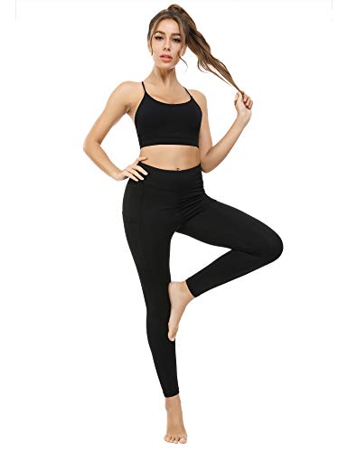 Sykooria Women\'s Sports Bra Medium Support Cross Back Removable Cups for Yoga Gym Workout Running (Blue L)