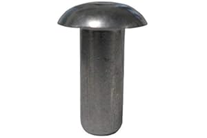 HANSON RIVET 1/16" Dia. X 7/16" Length, Aluminum Solid Rivet, Universal Head, Plain Finish (Pack of 250 Pieces)