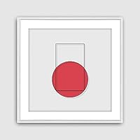 Framed Canvas Wall Art Geometric Building Canvas Prints Home Artwork Decoration for Living Room,Bedroom - 16x16 inches