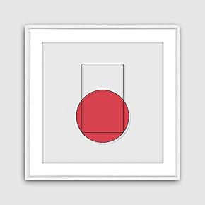 Framed Canvas Wall Art Geometric Building Canvas Prints Home Artwork Decoration for Living Room,Bedroom - 16x16 inches