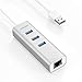 Anker Unibody Aluminum 3-Port USB 3.0 and Gigabit Ethernet Hub with 1.3ft / 40cm USB 3.0 Cable [Ethernet Port RTL8153 Chipset + USB Ports VL812 Chipset]