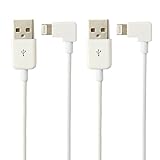90 Degree iPhone Data Charger Cord, Never Bent Angled USB to Lightning Cable for iPhone 7, 6s, 6 Plus, iPad Data Sync and Charging Works with PC, Laptop, Wall Charger, External Batteries (3 Feet)