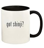 got shinji? - 11oz Ceramic Colored Handle and