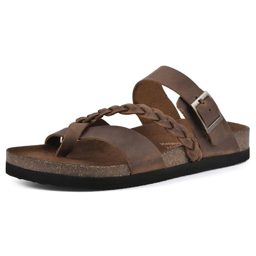 WHITE MOUNTAIN Women's Hazy Signature Comfort Molded Braided Strappy Footbed Sa…