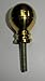 JWL (1) Cane Walking Stick Shift Knob Handle Ball Style Cast Brass with Steel Threaded Rod Connector
