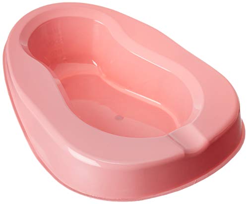 Pivit Odor Resistant Pontoon Bed Pans for Women & Men | Mauve 2,000 cc | Large Heavy-Duty Hospital Quality Bedpan | Urine Spill Guard & Rimmed Hand Grips | Contour Comfort Seat for Elderly & Disabled - Thumbnail 4