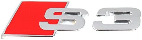 Audi S3 Emblem Car Badge Logo Front Grill + Rear Boot Chrome