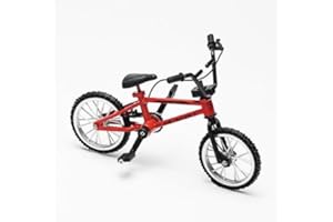 Tiosen 1/18 Scale Mini Diecast Mountain Bike, Finger Bicycle Model, Desktop Decor Art Craft (Red)