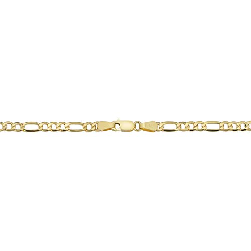 KoolJewelry 14k Yellow Gold High Polish Figaro Baby ID Bracelet (5.5