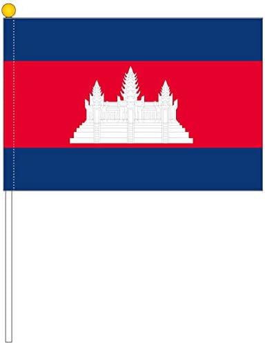Amazon Tospa カンボジア国旗ポータブルフラッグ 25 37 5cm テトロン製 地図 国旗 おもちゃ