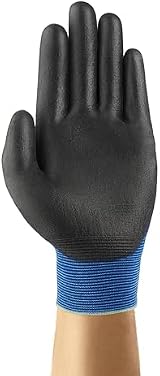 Ansell HyFlex 11-618 Mechanics Gloves PU Coated Safety Touchscreen Blue L view 3