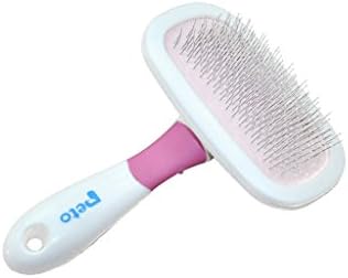 Yichong Peto Pet Supplies Dog Cat Slicker Brush Rotate 361 Degrees Round Brush Head Beauty Massage Comb (L Pink)