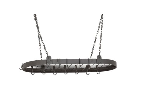 UPC 045642211223, Old Dutch 122GU Oval Pot Rack with 12 Hooks, 36 by 18-Inch, Graphite